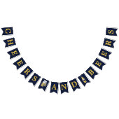 ネービーイエロー応援ズアンドビールズアニーエイジ誕生日 バンティングフラッグ (全)