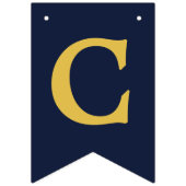 ネービーイエロー応援ズアンドビールズアニーエイジ誕生日 バンティングフラッグ (第1の旗)