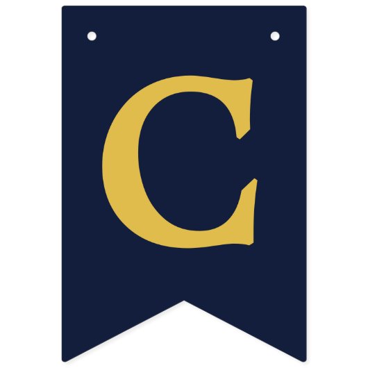 ネービーイエロー応援ズアンドビールズアニーエイジ誕生日 バンティングフラッグ (第1の旗)