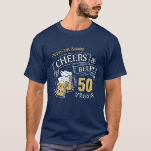ネービーイエロー応援ズアンドビールズアニーエイジ誕生日 Tシャツ