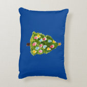 ネービーウォーターカラークリスマスナツクラッカーピローケース アクセントクッション (裏面(縦))