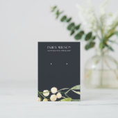 ネービークリスマススノーベリースタッドイヤリングディスプレイ 名刺 (スタンド正面)