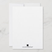 ネービーグリーンピーコックガーデンシック結婚式招待状 招待状 (裏面)