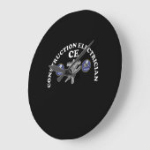 ネービーシービー建築電気技師評価バッジ ラージ壁時計 (傾斜)