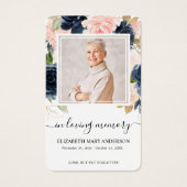 ネービーピンクフローラフォト悔やみや弔慰葬儀祈りの言葉 (正面)