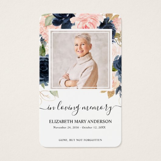 ネービーピンクフローラフォト悔やみや弔慰葬儀祈りの言葉 (正面)