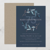 ネービーピンクブルーファウナリースアニーエイジ誕生日カード サンキューカード (正面/裏面)