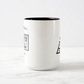 ネービーフォトスクールサイン#1ツートーンマグ、15オンス ツートーンマグカップ (中央)