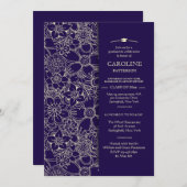 ネービーフローラ卒業招待状 招待状 (正面/裏面)