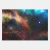 ネービーブエレガントルー・パープル・ミルキーウェイ銀河系 ラッピングペーパーシート (正面3)