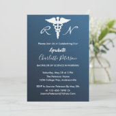 ネービーブモダンルーナース卒業パーティー招待状 招待状 (スタンド正面)