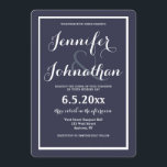 ネービーブモダンルー結婚式招待状 招待状<br><div class="desc">高品質招待状</div>