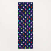 ネービーブルーの競馬ジョッキーシルクス ヨガマット (正面)