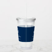 ネービーブルーアンドホワイトケープコッドマ結婚ップズゲスト アクリルタンブラー (右)