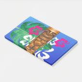 ネービーブルーウッドチキとハイビスカス ポストイット (アングル)