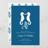 ネービーブルーシーホーストロピカルコースタル セーブザデート (正面/裏面)