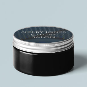 ネービーブルーストライプの金ゴールドモダン事業 ラウンドシール