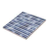 ネービーブルーストライプ型フェイク金属箔光 タイル (側面)