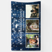 ネービーブルースパークル卒業写真バナー 横断幕 (縦)