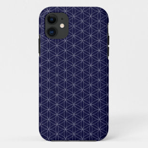 ネービーブルーフラワーオブライフ iPhone 11 ケース
