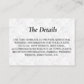 ネービーブルーフローラデザイン-詳細 エンクロージャーカード (裏面)