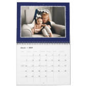 ネービーブルーロ航海のープフレーム写真 カレンダー (3月 2027)