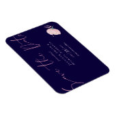 ネービーブルー赤面ピンクロゼゴ結婚ルドズバジェット マグネット (右側)