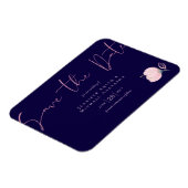 ネービーブルー赤面ピンクロゼゴ結婚ルドズバジェット マグネット (左側)