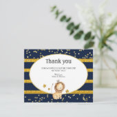 ネービーブルー金ゴールドライオンサンキューカード サンキューカード (スタンド正面)