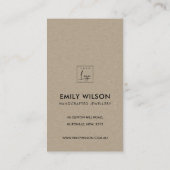 ネービーベリーの葉の葉緑ありがとうロゴ 名刺 (裏面)