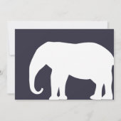 ネービーホワイトエレファントホリデーパーティ招待状 招待状 (裏面)