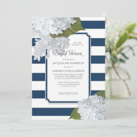 ネービーホ航海のワイトアヤグランジアモダンブライダルシャワー 招待状 (スタンド正面)