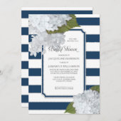 ネービーホ航海のワイトアヤグランジアモダンブライダルシャワー 招待状 (正面/裏面)