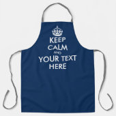 ネービー保·カスタムブルー·キッチンにおける冷静さと冷静さ エプロン (正面)