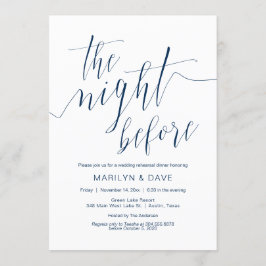 ネービー結婚·ブルー·カリグラディー 招待状