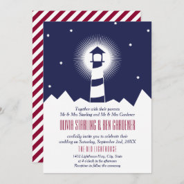 ネービー&クリムゾン|灯台結婚式招待状 招待状