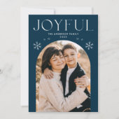 ネービー・ジョイフル・スノーフレーク・アーチ写真 シーズンカード (正面)