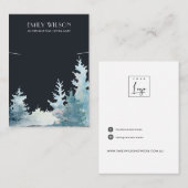 ネービー·パイン·ツリー·フォレスト·ネクレス·ブレスレット·ディスプレイ 名刺 (正面/裏面)