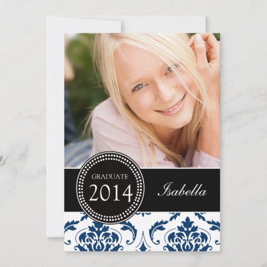 ネービー·ブガーリールー·ダマスク大学院パーティー 招待状 (正面)