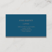 ネービー·ブルー·アンド·ダーク·グレーの法律おもしろい会社の標フォーマル語 名刺 (裏面)