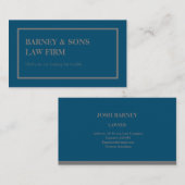 ネービー·ブルー·アンド·ダーク·グレーの法律おもしろい会社の標フォーマル語 名刺 (正面/裏面)