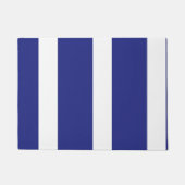 ネービー·ブルー·アンド·ホワイト·ストライプ ドアマット (正面)