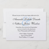 ネービー·ブルー·アンド·ホワイト·ダイヤモンド·ダマスク·ウェディング 招待状 (裏面)