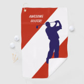 ネービー・ブルー・ゴルファーの父の日 ゴルフタオル (インサイチュ)