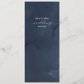 ネービー·ブルー·シルバファンシーー·カリグラティ結婚ブ·スクリプト メニュー (裏面)