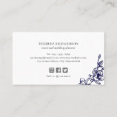 ネービー·マグノリア·ヴィンテージ·ハン色彩の鮮やかド·ソーシャルメディア 名刺 (裏面)