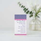 ネービ名門私立校風のー格子 名刺 (スタンド正面)