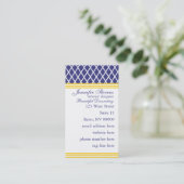 ネービ名門私立校風のー格子 名刺 (スタンド正面)