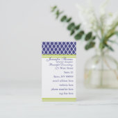 ネービ名門私立校風のー格子 名刺 (スタンド正面)