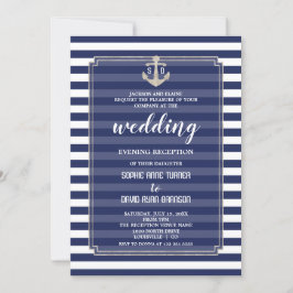 ネービ航海のーシルバーズ結婚夕べ披露宴 招待状